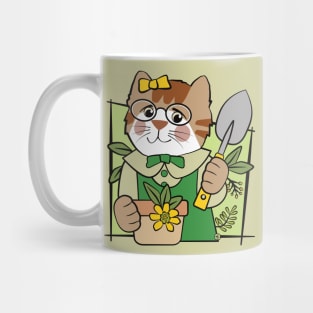 Cat Flower Gardening Mug